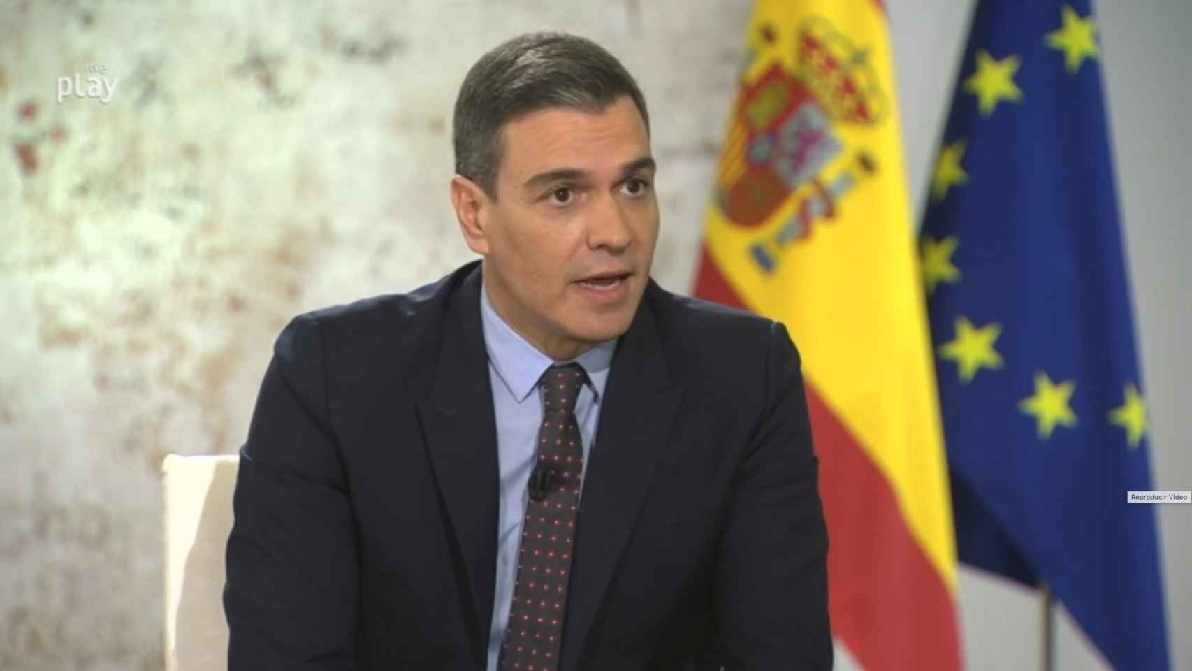 Pedro Sánchez, entrevistado en TVE.