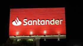Un cartel publicitario del Banco Santander.