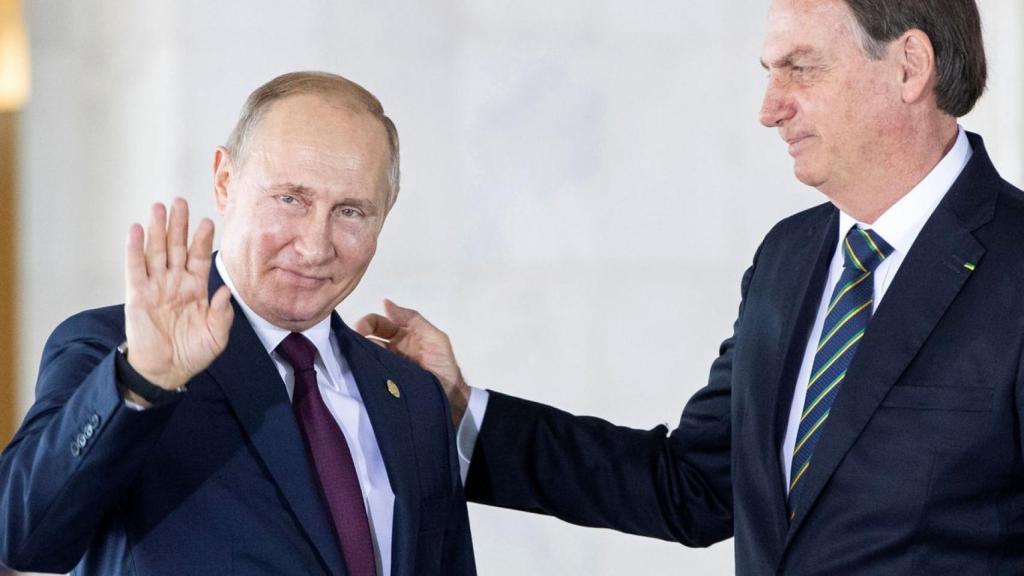 Vladímir Putin y Jair Bolsonaro, presidentes de Rusia y Brasil, respectivamente.