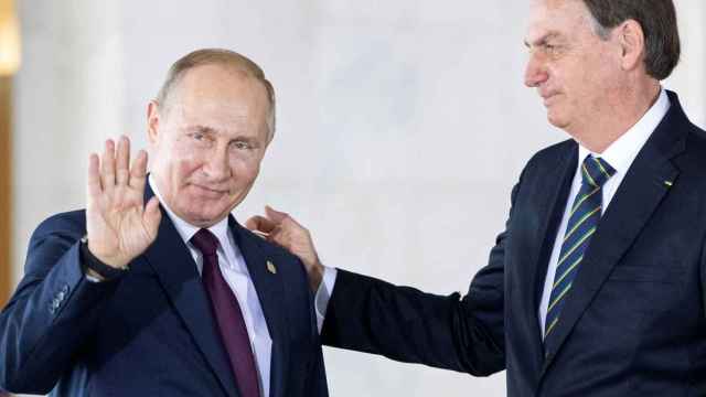 Vladímir Putin y Jair Bolsonaro, presidentes de Rusia y Brasil, respectivamente.
