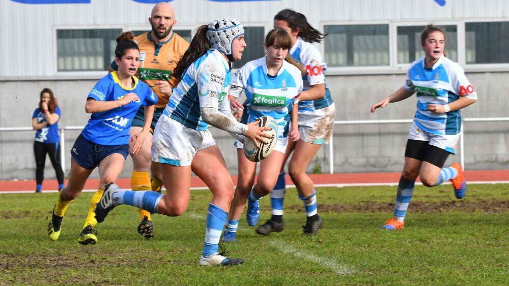 Lucía del Campo, jugadora del equipo femenino de Vigo Rugby.