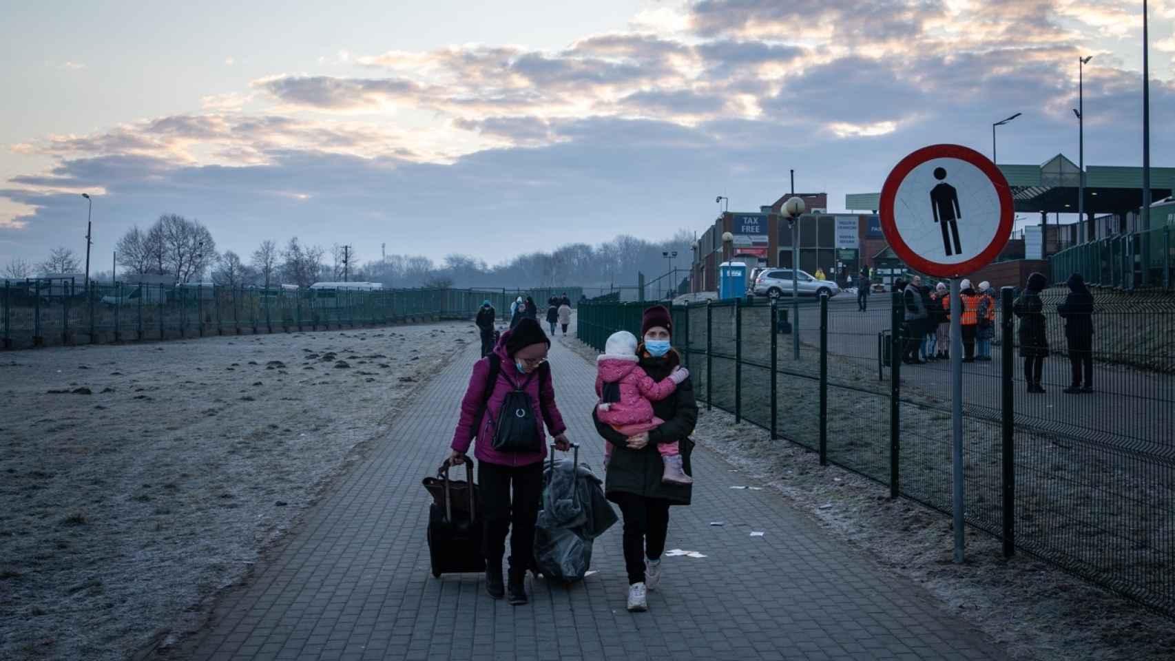 Imagen de la frontera entre Ucrania y Polonia.