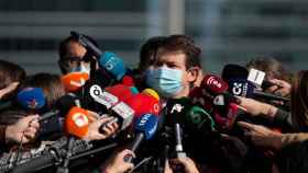 Mañueco ante los medios en Madrid