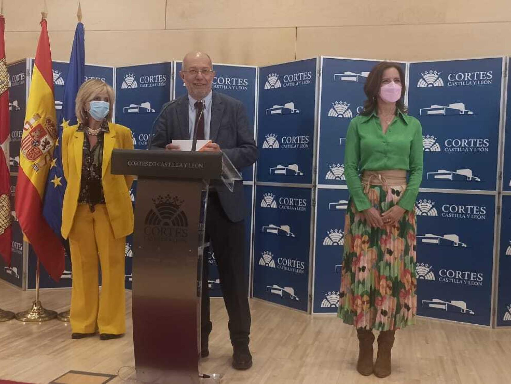 El candidato de Ciudadanos, Francisco Igea, este martes en las Cortes.