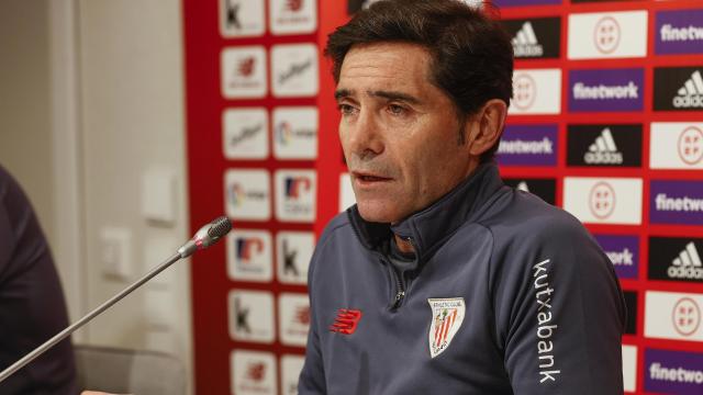 Marcelino García Toral, en rueda de prensa de la Copa del Rey