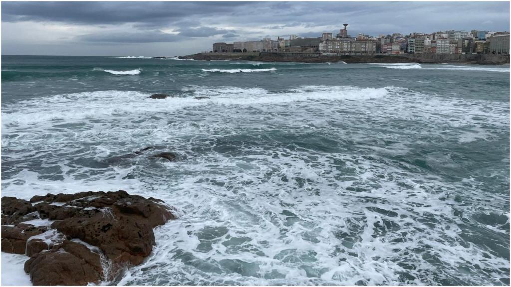 Mar de A Coruña esta mañana.