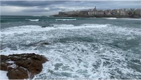 Mar de A Coruña esta mañana.