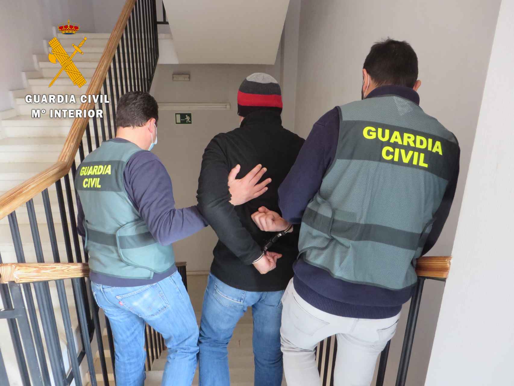 Imagen del momento de la detención en Salamanca