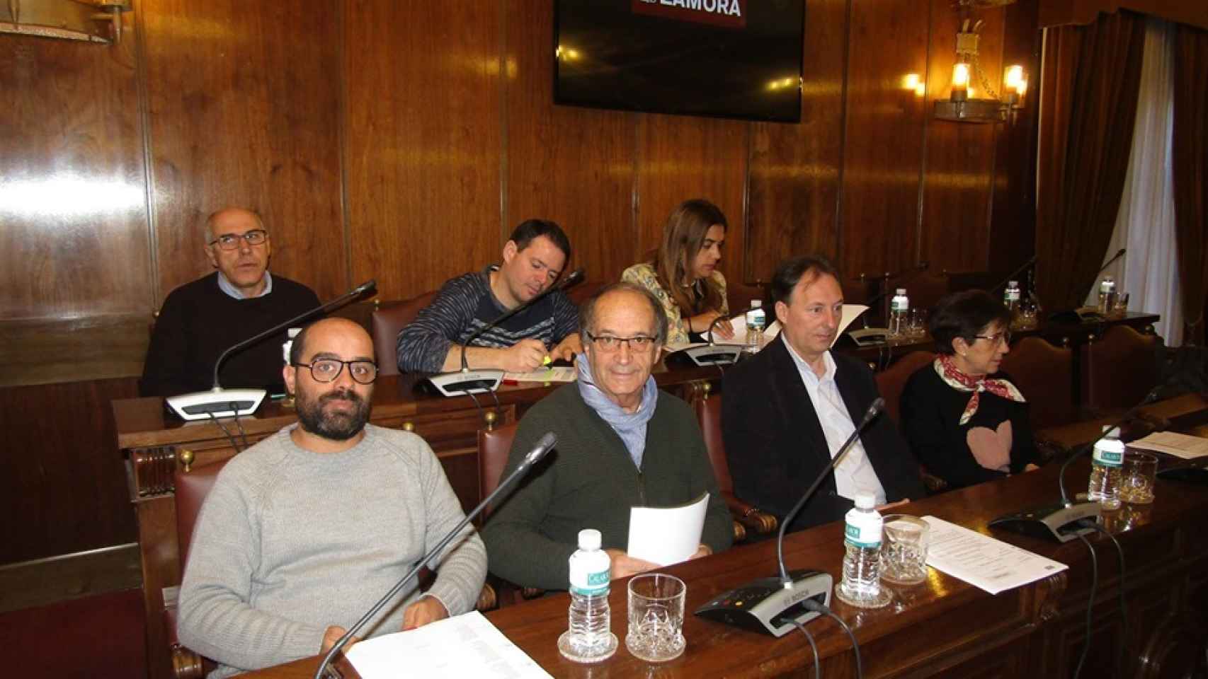 Imagen archivo. Diputados del Grupo Socialista en un Pleno de la Diputación Provincial de Zamora
