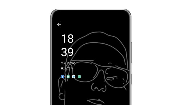 Pantalla siempre activa en realme: utiliza la silueta de un retrato como fondo