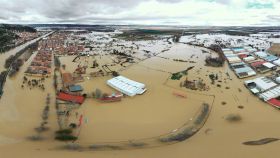 Las inundaciones que causó el río Ebro en el norte de España el pasado diciembre.