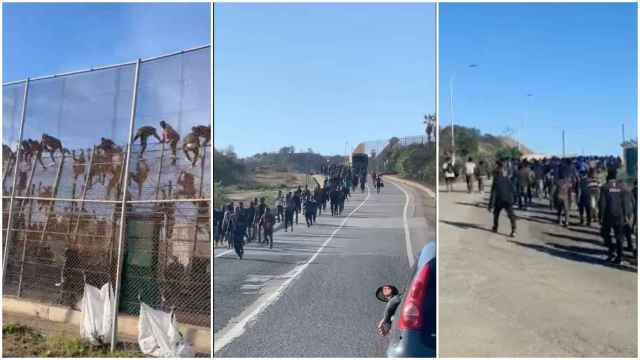 Algunas de las escenas vividas en Melilla durante el salto de inmigrantes.