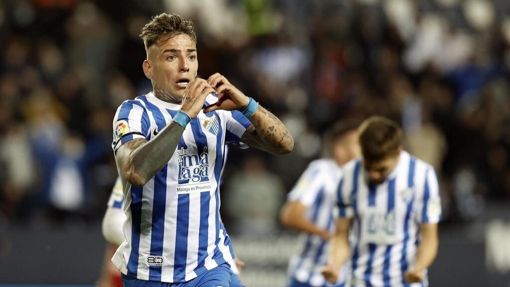 Brandon celebra el gol ante el Cartagena.