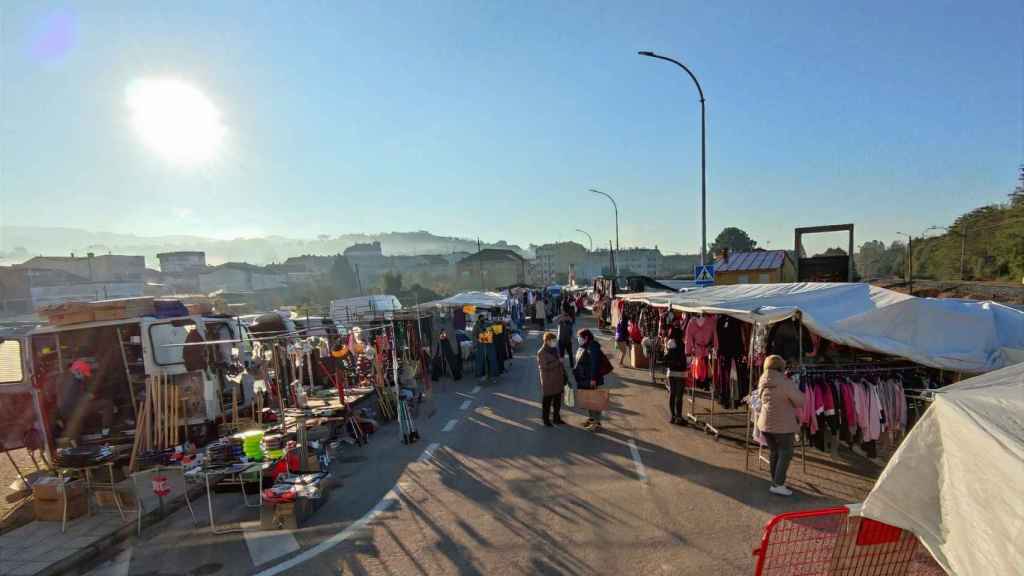 Mercado ambulante en O Porriño.