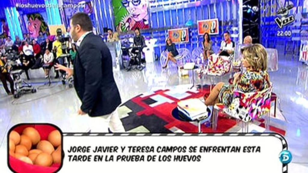 Jorge Javier Vázquez abandonó el plató tras una bronca con Teresa Campos.