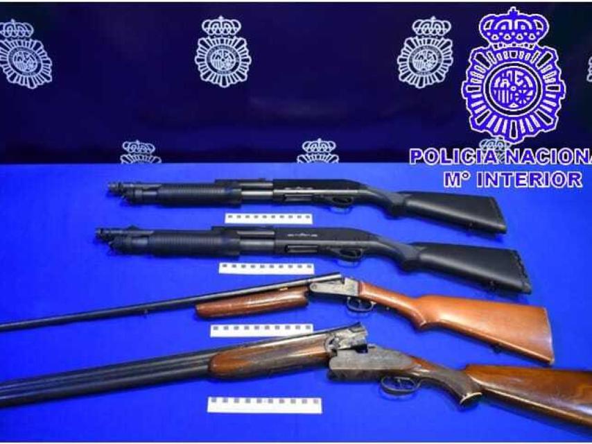 Armas intervenidas por la Policía Nacional en Valladolid