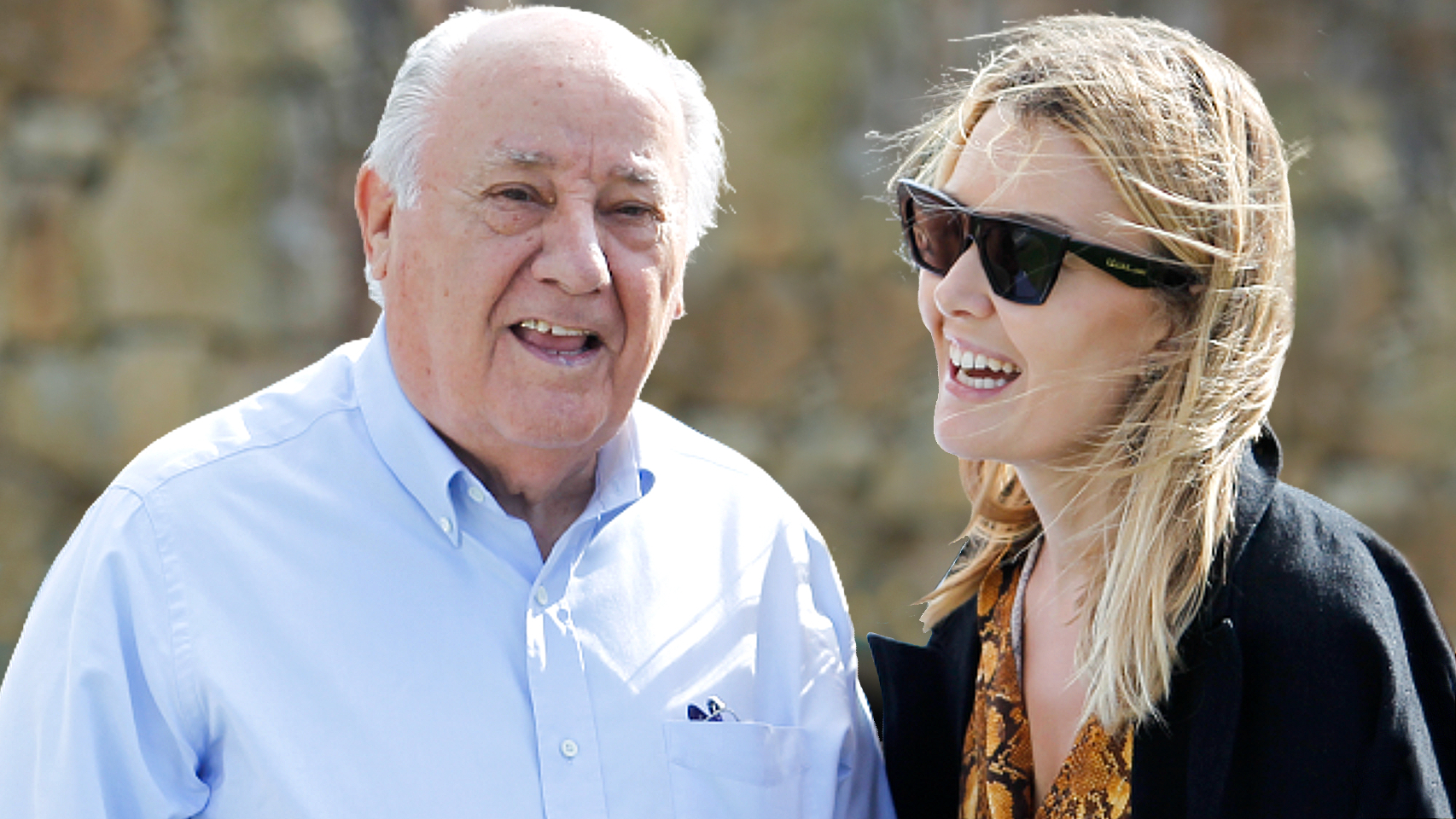 Amancio Ortega y su hija, Marta, que tomará el mando de Inditex el 1 de abril.