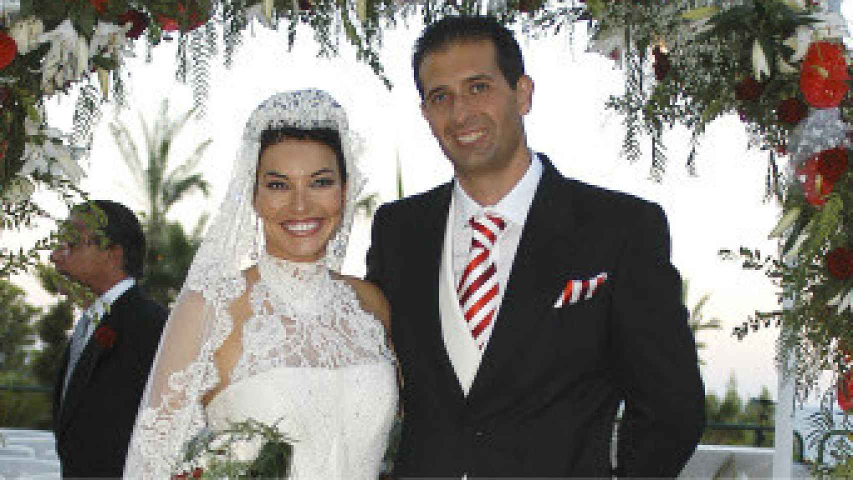 La presentadora, el día de su boda con Jesús Andrés.