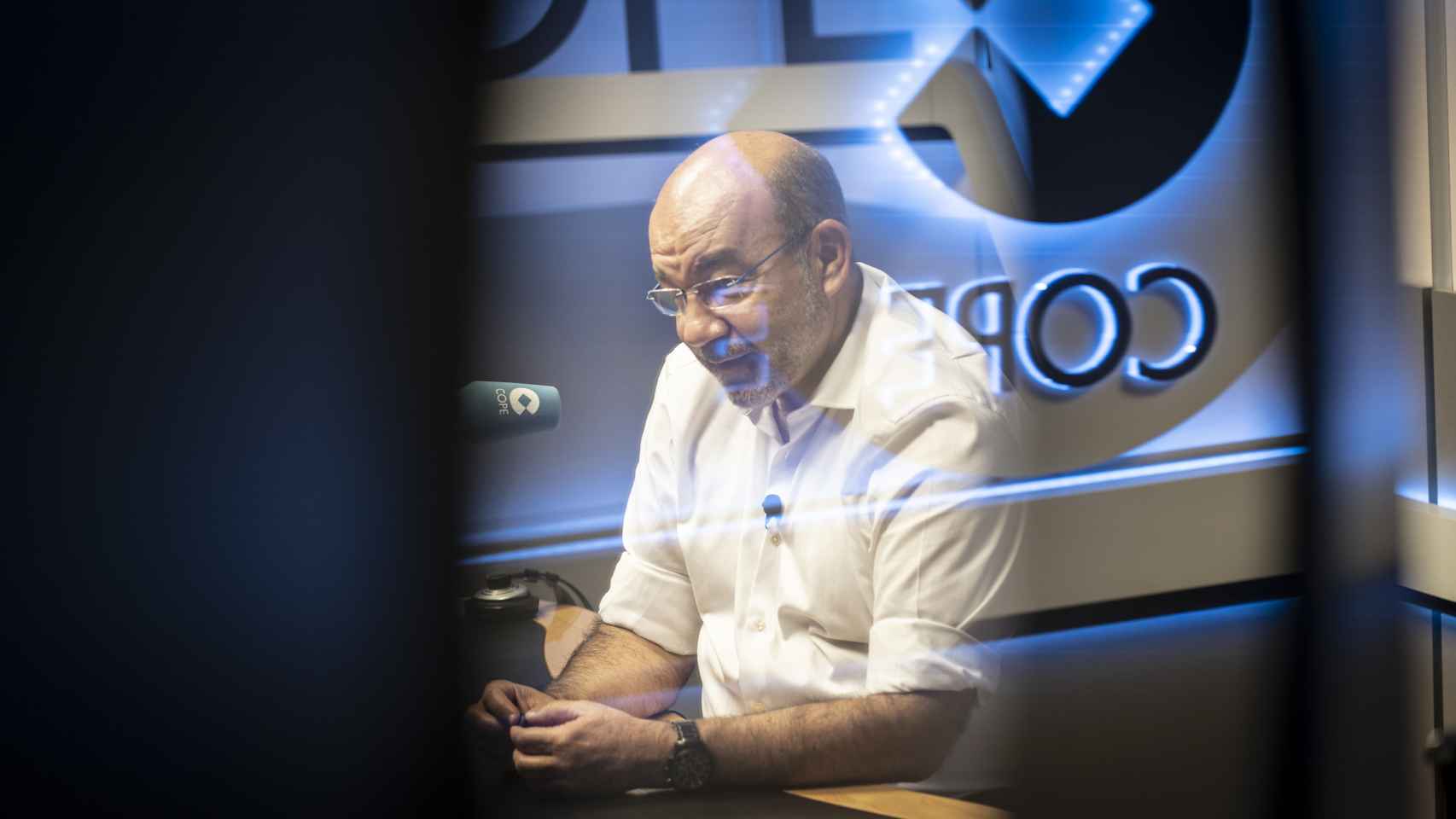 Ángel Expósito durante la entrevista.