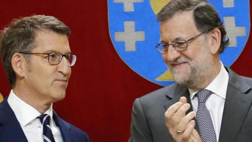 Alberto Núñez Feijóo y Mariano Rajoy.