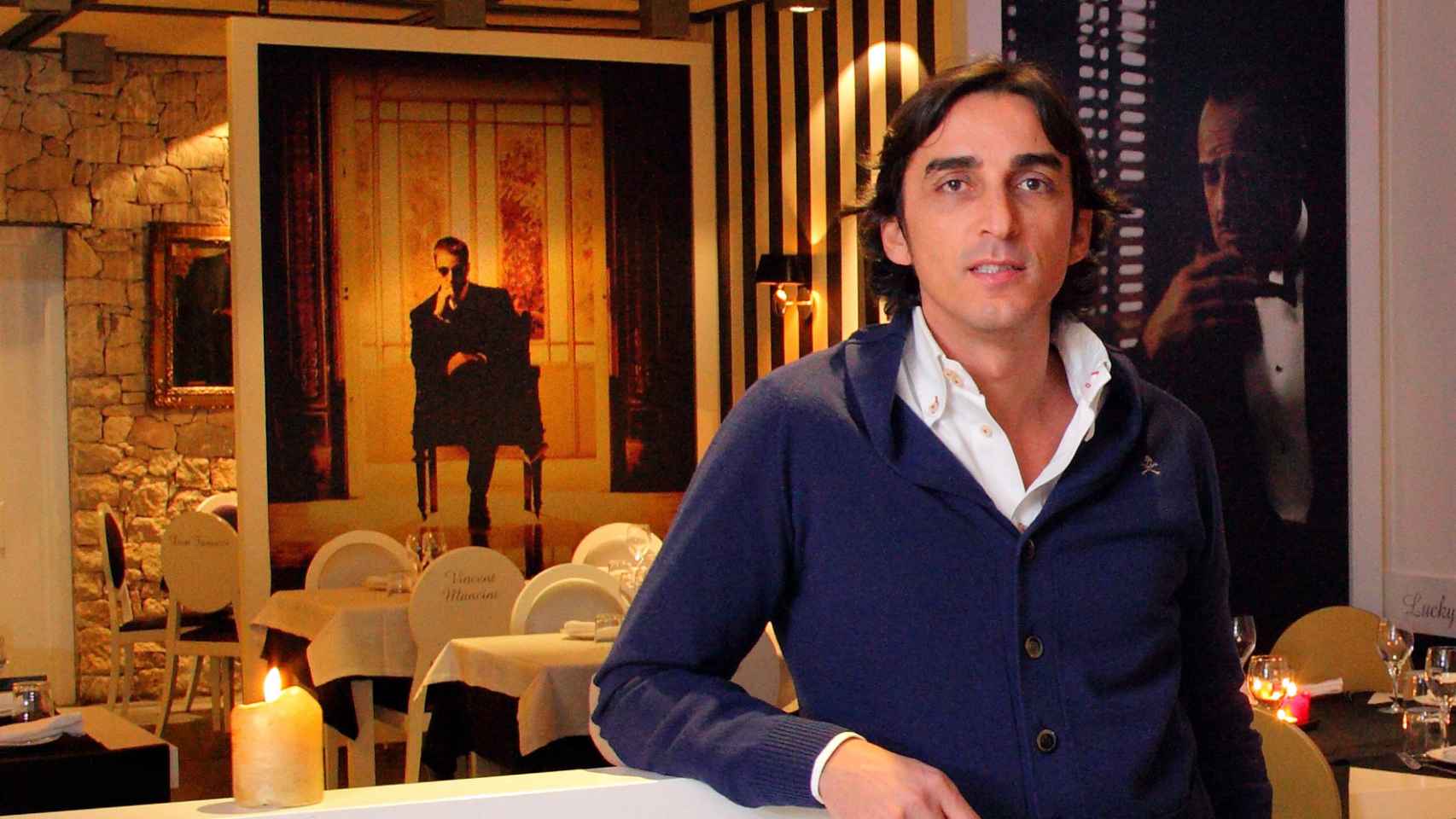 Javier Floristán en uno de sus restaurantes.