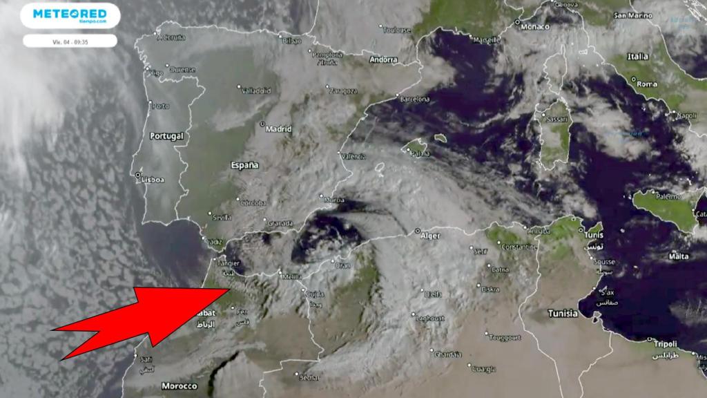 La gran borrasca vista por satélite. METEORED.