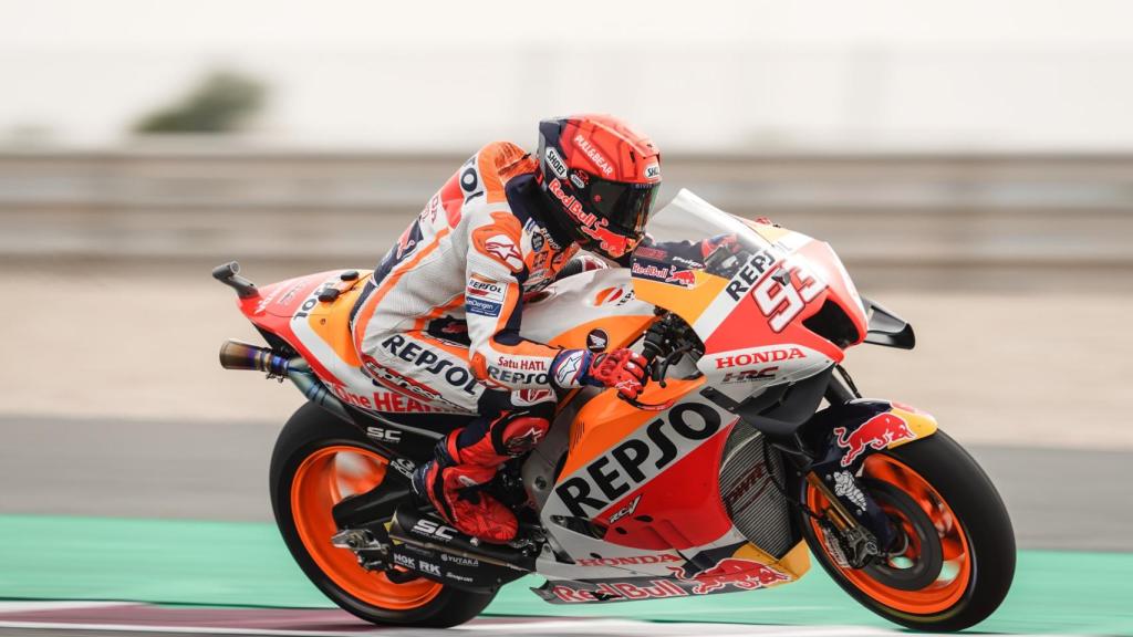 Marc Márquez durante los primeros entrenamientos en Catar