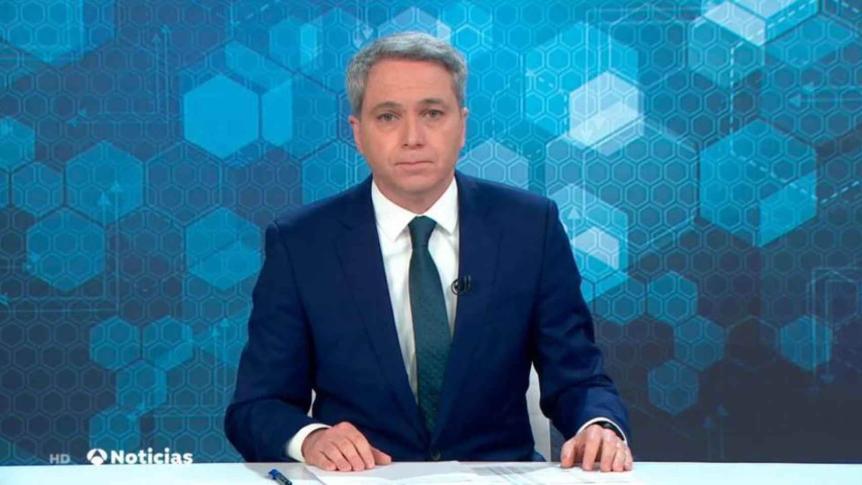 Vicente Vallés en 'Antena 3 Noticias'.