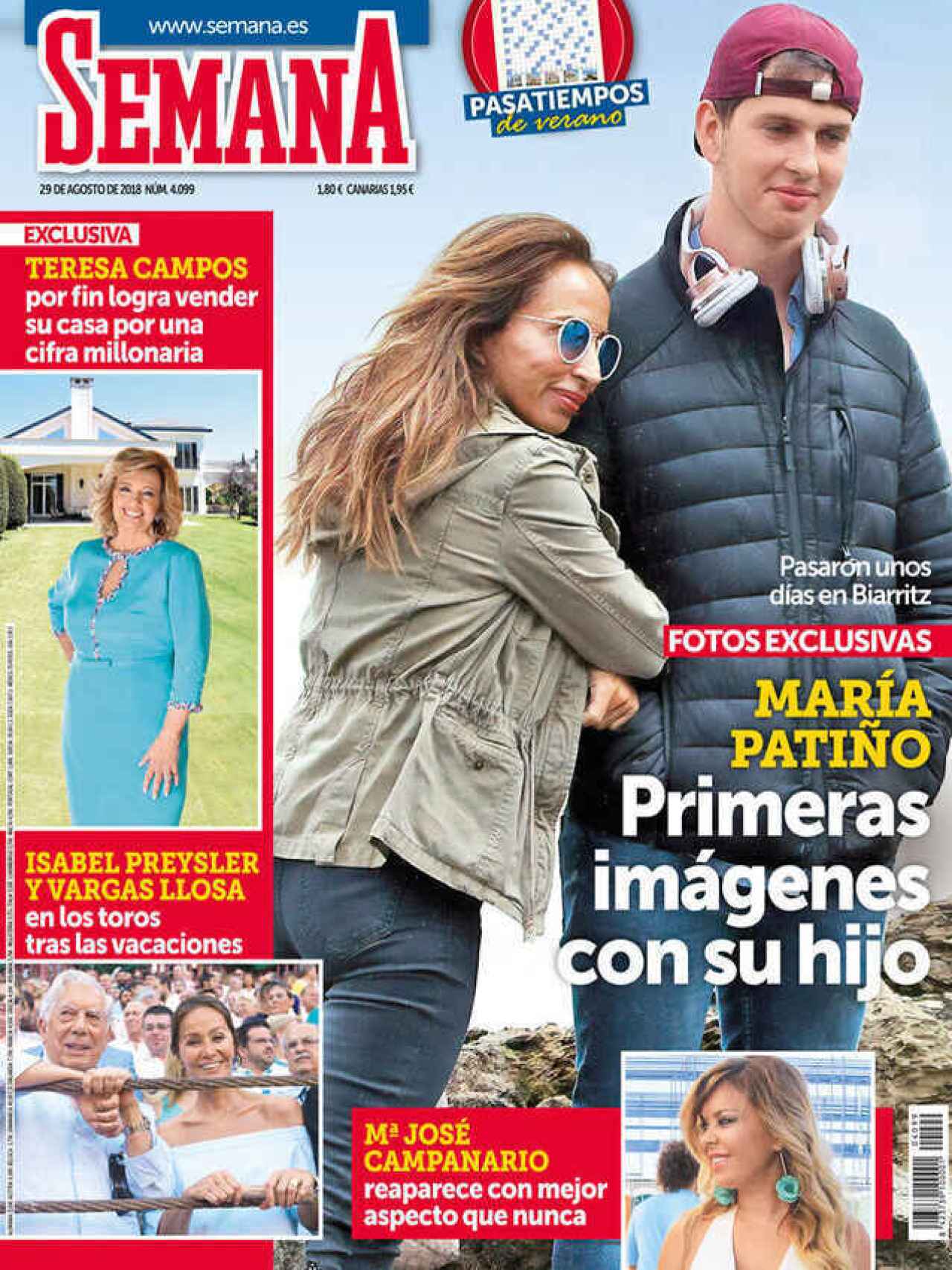 María Patiño junto a su hijo, Julio, en la portada de 'Semana'.