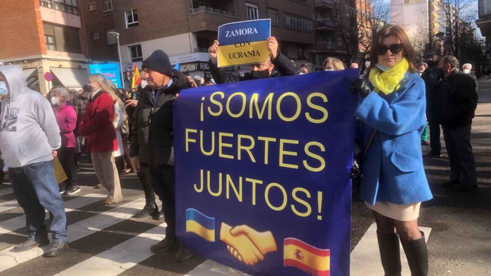 Manifestación de apoyo a Ucrania en Zamora