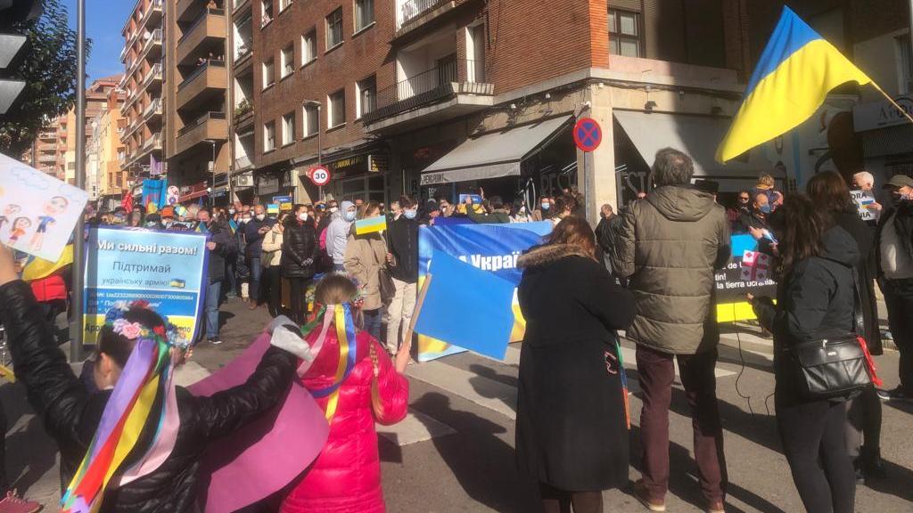 Manifestación de apoyo a Ucrania en Zamora