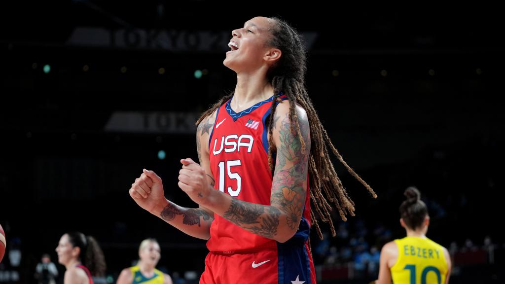 Brittney Griner, durante los Juegos Olímpicos de Tokio 2020.