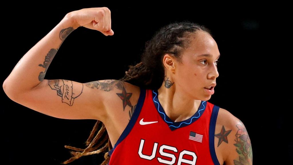 Brittney Griner durante un partido de Estados Unidos