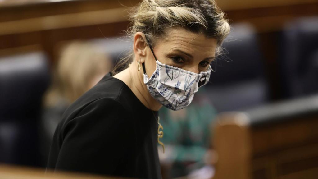 Yolanda Díaz, en el Congreso de los Diputados.