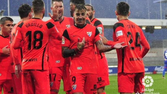 Brandon celebra su gol ante el Amorebieta.