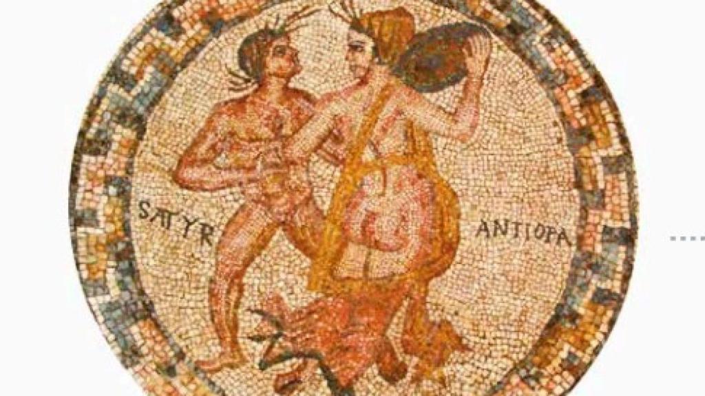 Mosaico de Satyr y Antiopa.