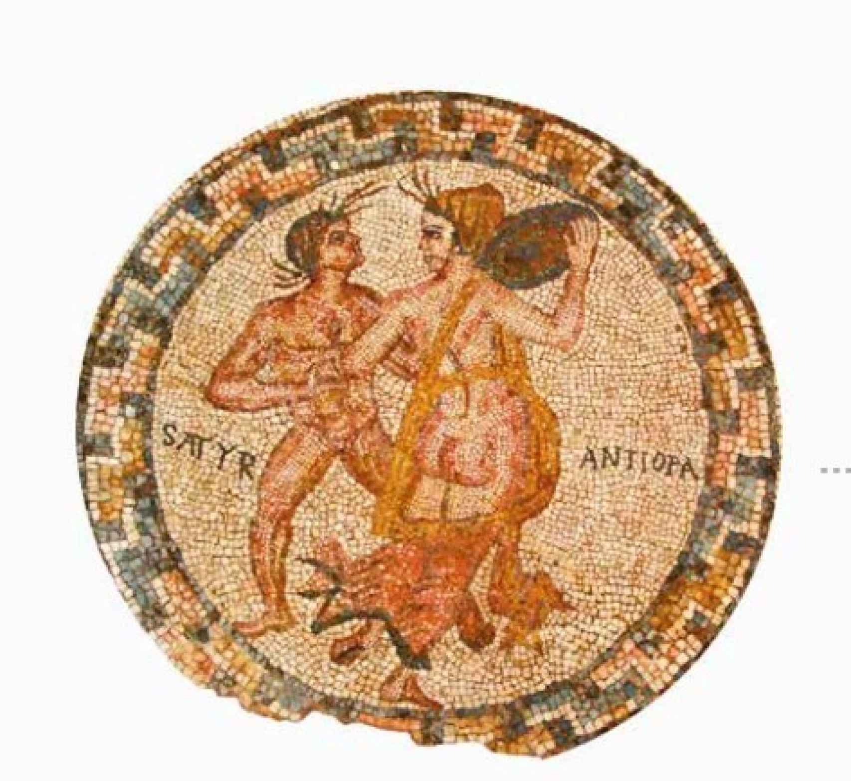 Mosaico de Satyr y Antiopa.