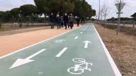 La conexión del carril bici entre el Pinar de Anequera y Puente Duero ya es una realidad