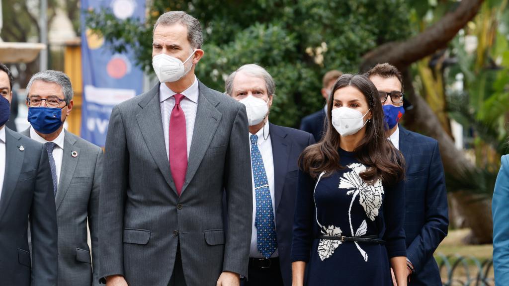 Los reyes Felipe VI y Letizia este lunes, 7 de marzo, en Málaga.