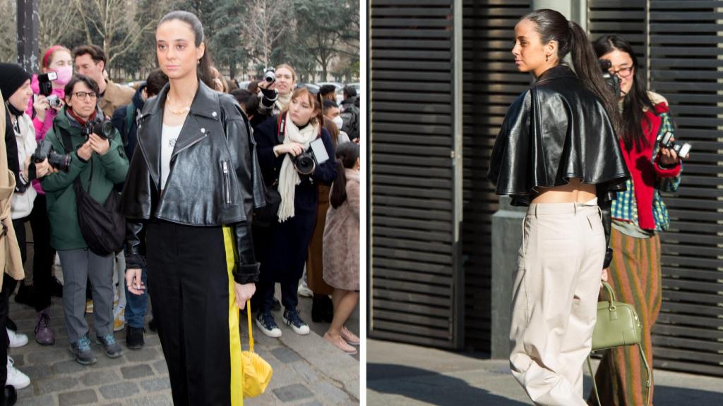 Victoria Federica con dos de sus nuevos bolsos, ambos de Loewe.