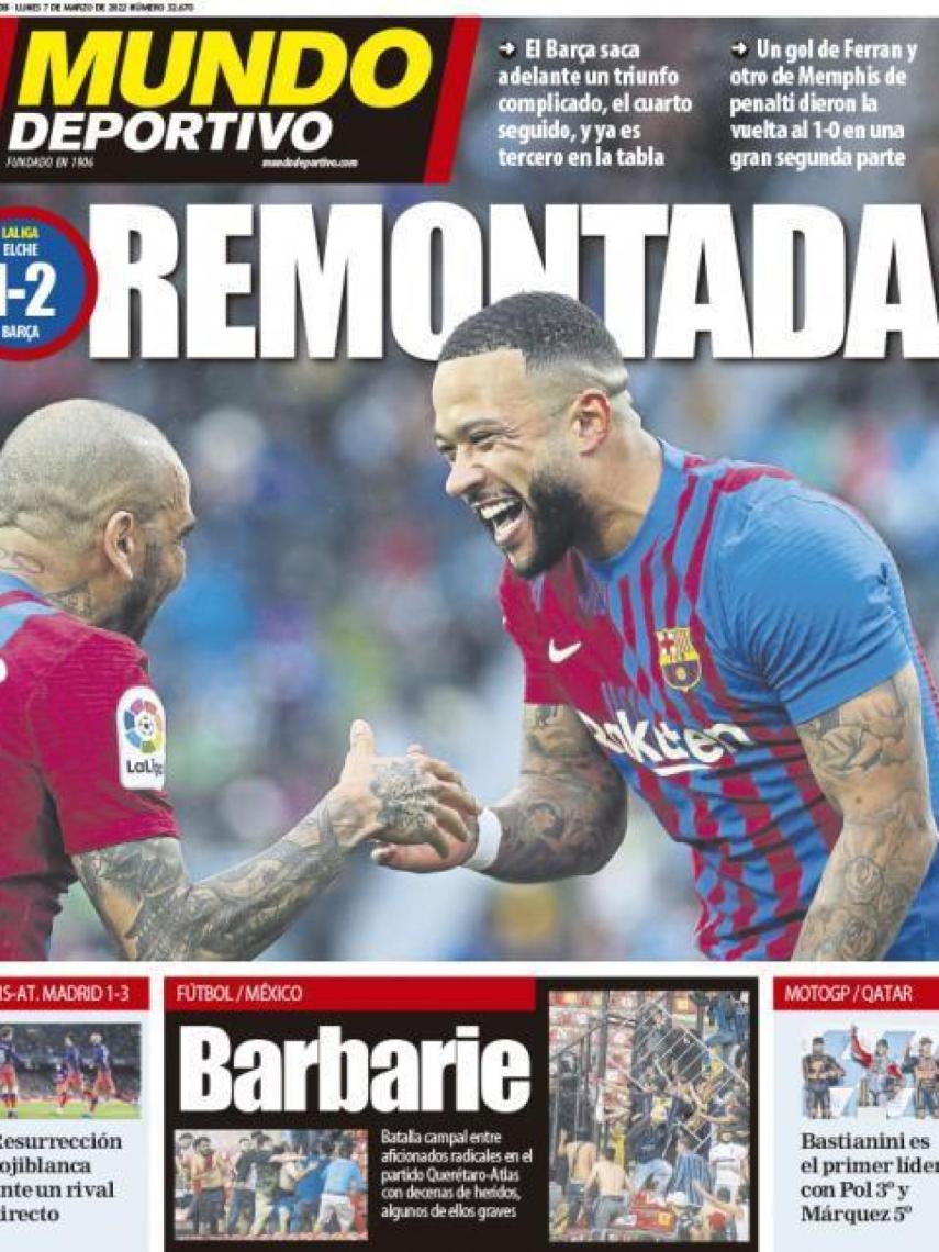 La portada del diario Mundo Deportivo (07/03/2022)