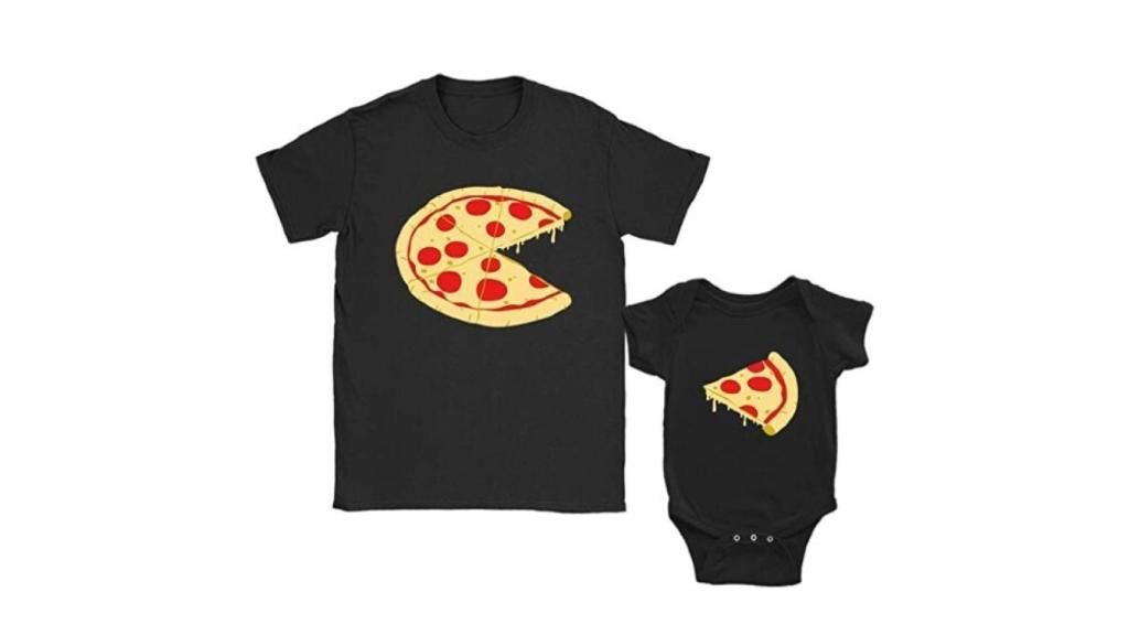 Camisetas pizza padre e hijo