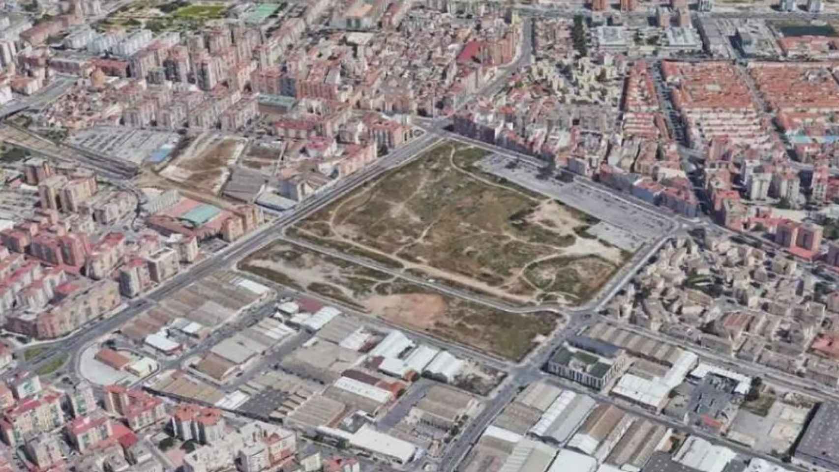 Vista aérea de los antiguos terrenos de Repsol.