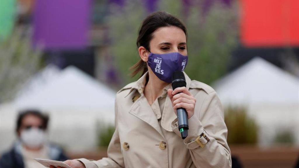 La ministra de Igualdad, Irene Montero, en un acto reciente de Unidas Podemos.