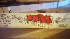Grafiti por el que ha sido investigado un joven en Lugo.