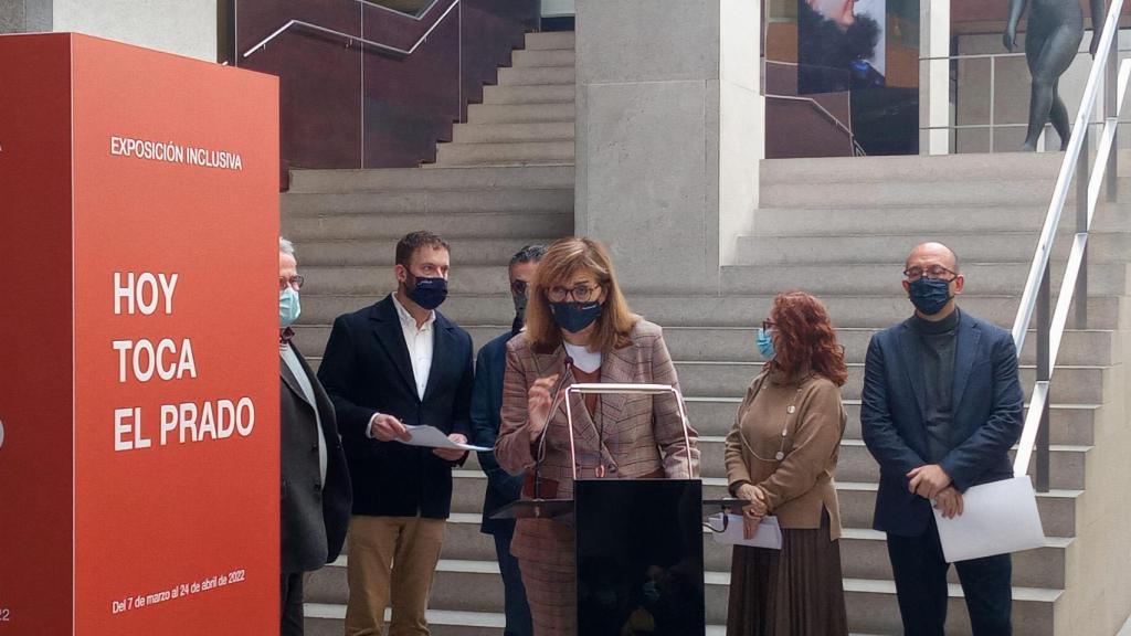 La directora del Museo de Bellas Artes, Ángeles Penas durante la presentación.