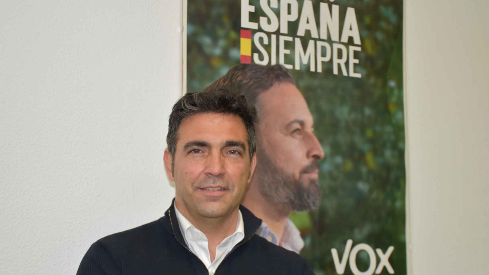 Javier García Bartolomé en el despacho de Vox en el Ayuntamiento