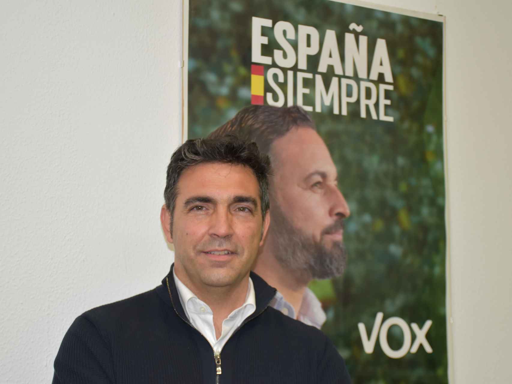 Javier García Bartolomé en el despacho de Vox en el Ayuntamiento
