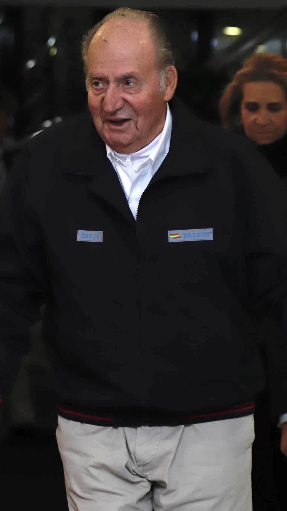 Juan Carlos I en un acto público en Sanxenxo en noviembre de 2019.