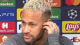 Neymar Júnior, en rueda de prensa.